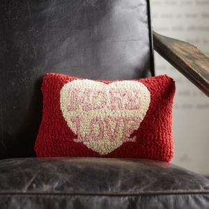 NWT Sundance Handmade Wool More Love Pillow